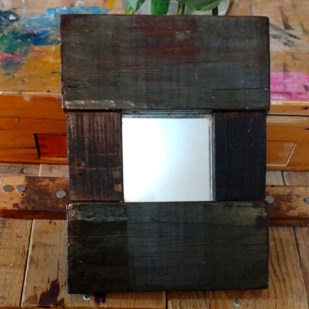 5/$25 Handmade Rustic Wooden Mirror Frame